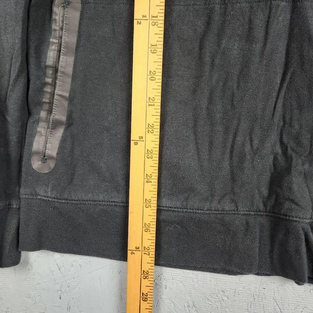 American Eagle Hoodie Mens Medium Black Active Flex Lightweight Sweatshirt Logo